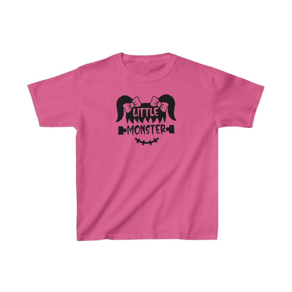 Girls Halloween Tshirt Little Monster